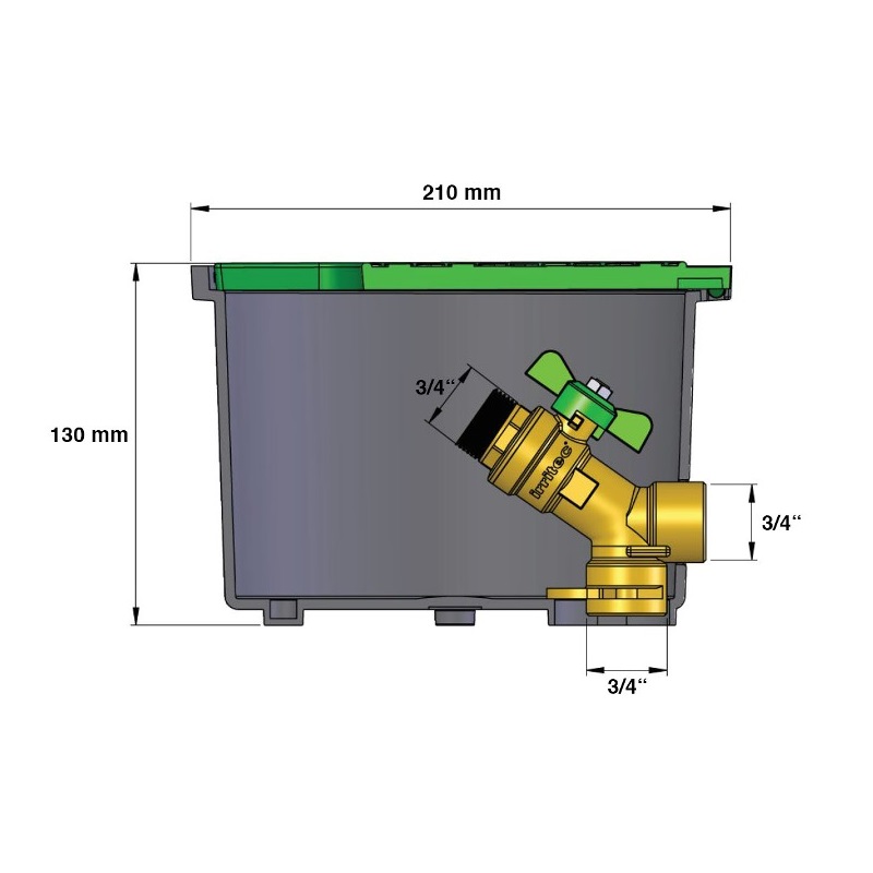 Hydrant + ventilova sachtica Irritec PVM 34” 3