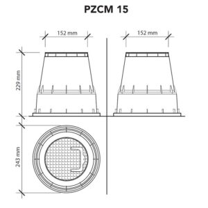 Ventilová šachta Rain EZ-OPEN PZCM 15 - Mini – Obrázok 3