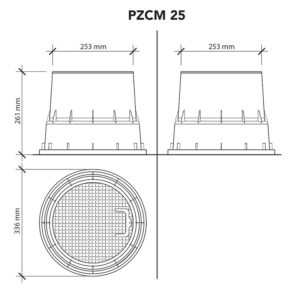 Ventilová šachta Rain EZ-OPEN PZCM 25 - Junior – Obrázok 3