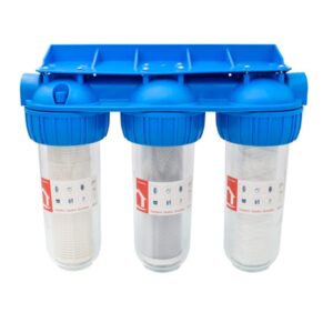 Ermetiq Trojitý filter 10" Everline EWY-3F34/10 s vložkami - 3/4" – Obrázok 1