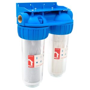 Ermetiq Dvojitý filter 10" Everline EWY-2F34/10 s vložkami - 3/4" – Obrázok 3