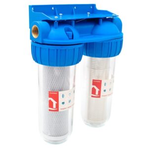 Ermetiq Dvojitý filter 10" Everline EWY-2F11/10 s vložkami - 1" – Obrázok 3