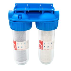Ermetiq Dvojitý filter 10" Everline EWY-2F11/10 s vložkami - 1" – Obrázok 1