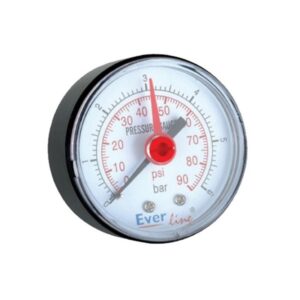 Everline Manometer s plastovým puzdrom 0-6 bar, zadný, G1/4", 50 mm – Obrázok 1