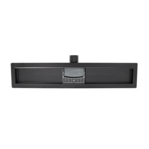 Lineárny sprchový žľab 500mm x 70mm CLASSIC NEGRU (čierny), nerezové teleso a rošt – Obrázok 3