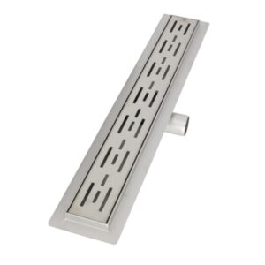 Lineárny sprchový žľab 800mm x 70mm CLASIC, nerezové teleso a rošt – Obrázok 2