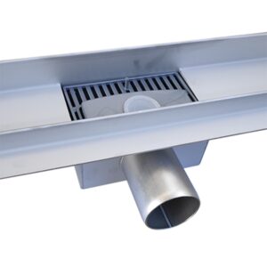 Lineárny sprchový žľab 400mm x 70mm MODERN, nerezové teleso a rošt – Obrázok 3