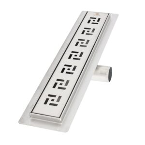 Lineárny sprchový žľab 800mm x 70mm MODERN, nerezové teleso a rošt – Obrázok 2
