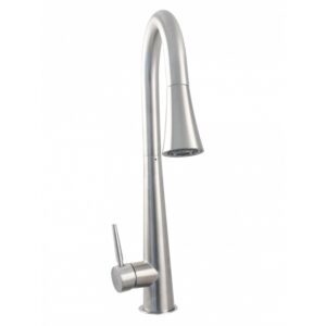 Ermetiq Drezová batéria oblúková INOX 2-funkciová s vyťahovateľnou sprchou – Obrázok 3