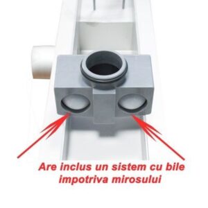 Lineárny sprchový žľab 400mm x 70mm CLASSIC GRI (sivý), nerezové teleso a rošt – Obrázok 6